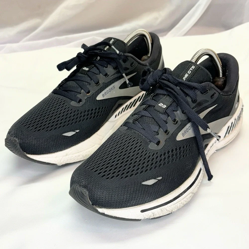 Brooks Adrenaline GTS 23 Shoes Womens US 9.5 Black Running Sneakers 1203811B004